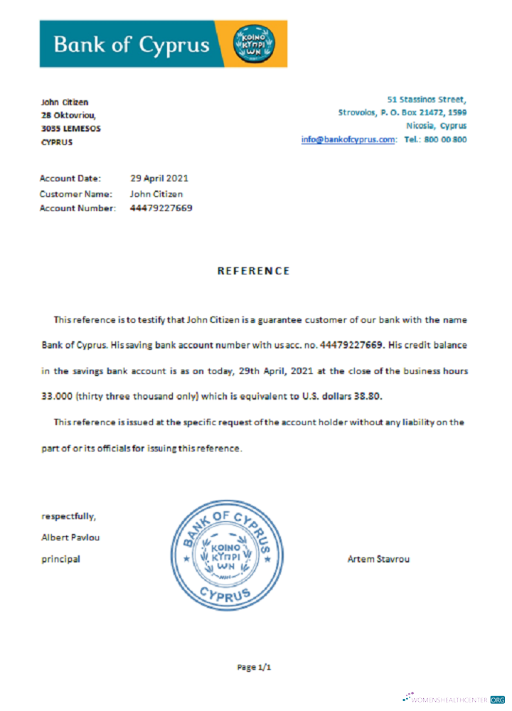 Download Cyprus Bank of Cyprus reference Photoshop template